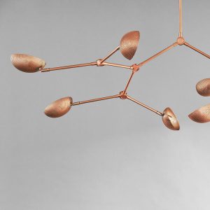 DROP CHANDELIER PERFORATED ROSE STOR