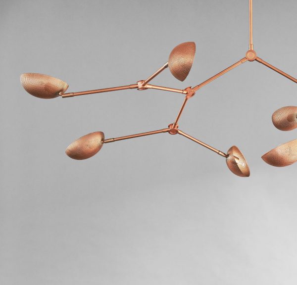 DROP CHANDELIER PERFORATED ROSE STOR