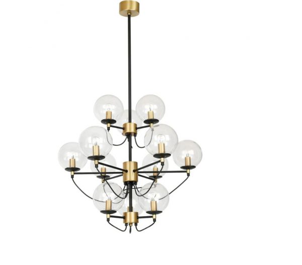Perla 12 Glas/Mässing/Svart