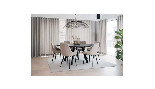 Fred matbord svart rund 160x160 - Bild 3