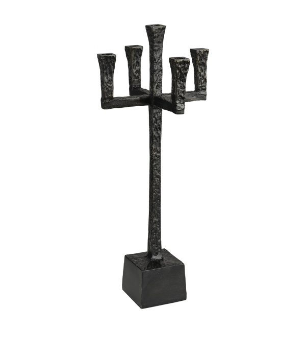 Gothic ljusstake antik brons