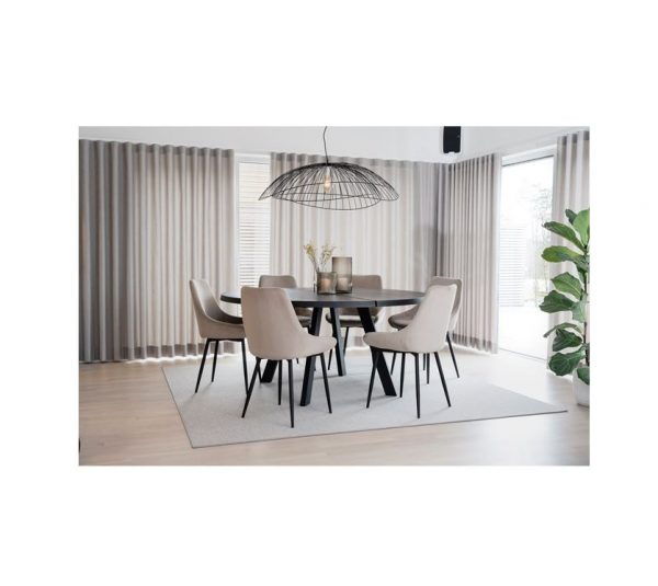 Sierra stol beige sammet - Bild 4