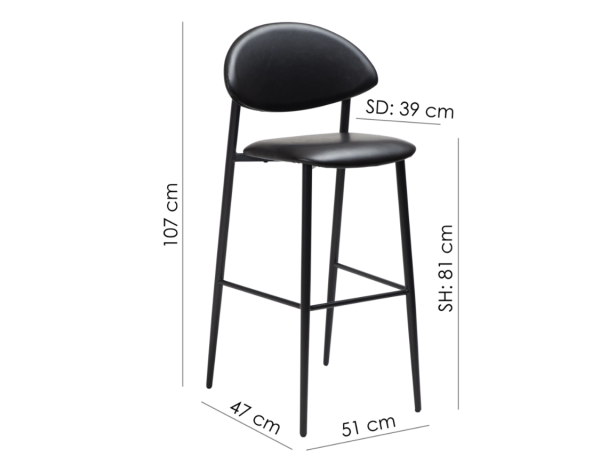 TUSH BARSTOL SVART - Bild 2