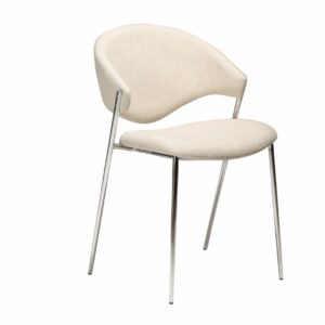 Zone stol beige bouclétyg 2-pack