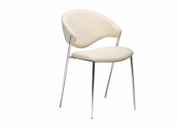 Zone stol beige bouclétyg 2-pack