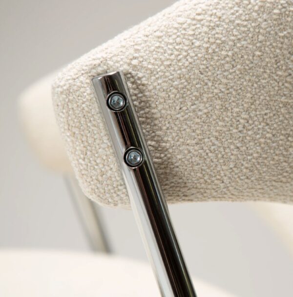 Zone stol beige bouclétyg 2-pack - Bild 3