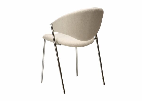 Zone stol beige bouclétyg 2-pack - Bild 2